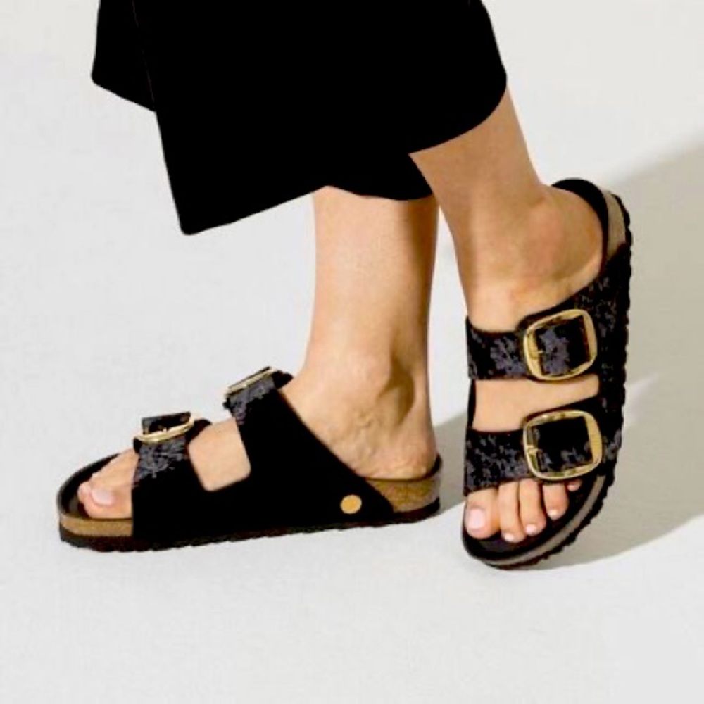 Birkenstock Arizona Big Buckle Velvet Sandals Shoes 38